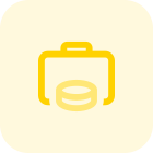 Job availability as a medicine representative with a briefcase Logotype icon