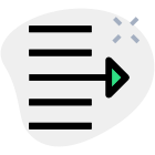 Narrow document page-setup text right shift arrow icon
