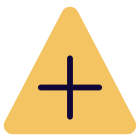 Hospital triangular sign with warning for loud horn restriction icon