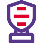 Badge shape trophy for the school compitition icon