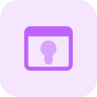 Web lock key hole as a concept of secure web browser icon