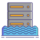 external-data-lake-big-data-flaticons-lineal-color-flat-icons icon