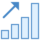 右肩上がりのグラフ icon