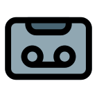 Audio cassette tape for recording and other entertainment purpose icon