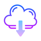 Von der Cloud herunterladen icon