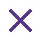 Close cross symbol for discontinued and invalid icon