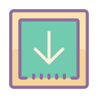 Quadrat runter icon