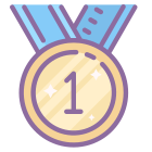 Medalha de primeiro lugar icon