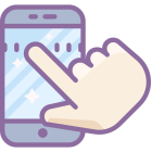 Écran tactile smartphone icon