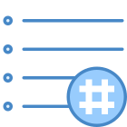 Lista hashtags icon