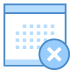 Calendar Delete icon