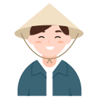 woman-asian-farmer-gardener-orchardist-character icon