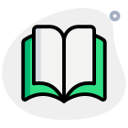 Open syllabus book for professional studies layout icon