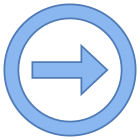 À direita dentro de um círculo icon