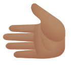 Emoji mit der linken Hand und mittlerem Hautton icon