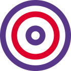 Archery target board with precision game accuracy icon