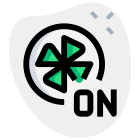 Fan turn on of a connected smart homes icon
