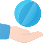 Hand Holding Globe icon