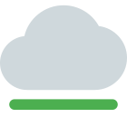 Loading bar started with cloud computing system icon