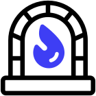 Cold Winter Fireplace icon