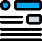 Required engineering items layout with drawing template icon