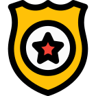 policial-externo-excelente-desempenho-medalha-do-círculo-estrela-com-escudo-distintivos-preenchidos-tal-revivo icon