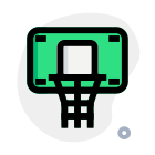 Basketball ring attach to its frame high icon
