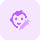 Vaccine support for the newborn babies care icon