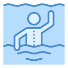 Schwimmen Rückansicht icon