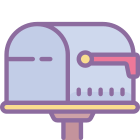 Открытый почтовый ящик, флаг опущен icon