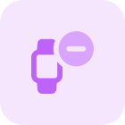 Unpair smartwatch from connected phone isolated on white backgsquare, icon