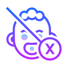 Não recomendado para crianças com idade inferior a X icon