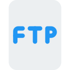 FTP file transfer isolated on a white background icon