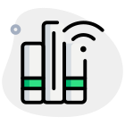 Downloading collection of books over a wireless network icon