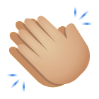 Clapping Hands Medium Light Skin Tone icon