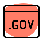 Dot gov domain for sale under landing page template icon