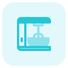 Food mixed with variable speed control device icon