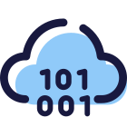 Codice binario del cloud icon