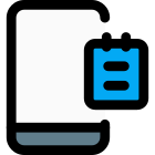 Notes on smartphone for reminder and office work agenda icon