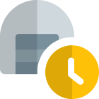 Digital warehouse portal queue time for storage and material handling icon