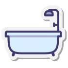 Dusche und Badewanne icon