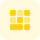 Content bar with square tiles block layout icon