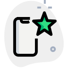 Cell phone with star for favorite contact icon