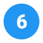 Circled 6 icon