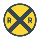 Segno dell'incrocio della ferrovia icon