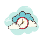 Reloj en la nube icon