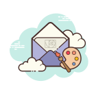 Open Envelope Art icon