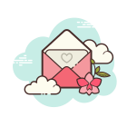 Open Envelope Love icon