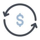 Dollar d&#39;échange icon