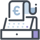 Registrierkasse Euro icon